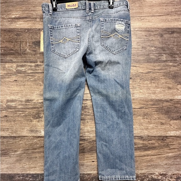 Mudd Blue Straight Leg Distressed Jeans - Picture 2 of 9